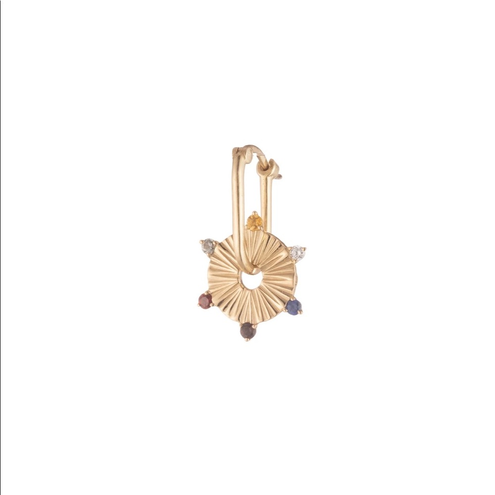 Foundrae 18k Gold Multi Element Disc Earring
